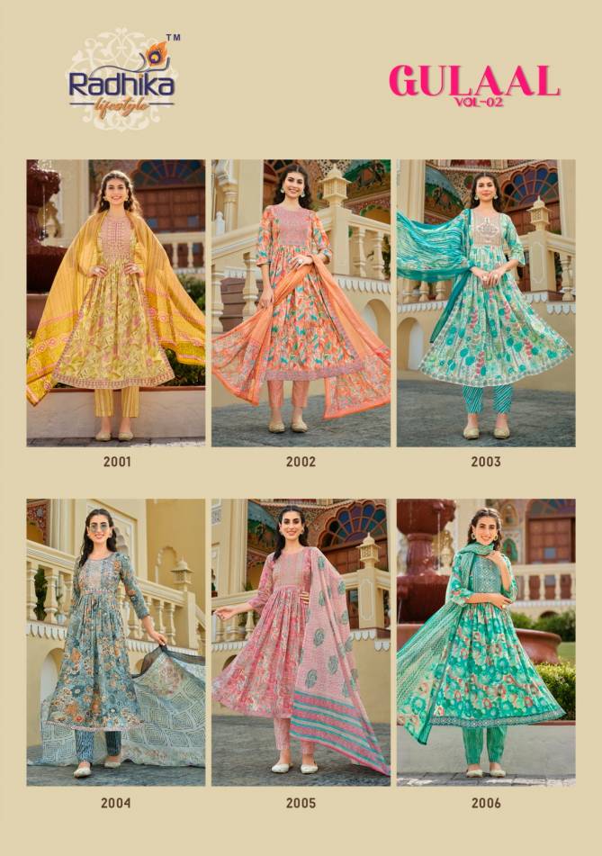 Gulaal Vol 2 By Radhika Lifestyle Readymade Salwar Suits Catalog